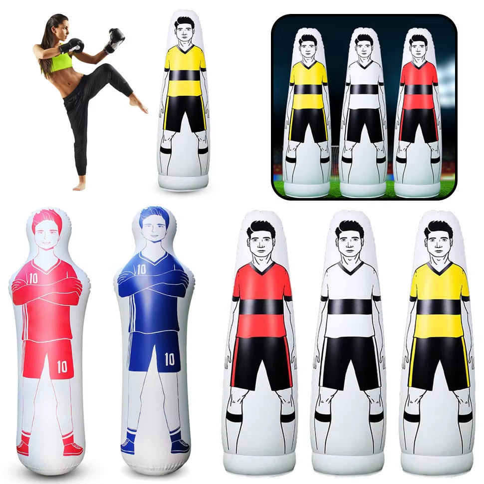 160Cm New PVC Adult Kids Inflatable Football Training Goal Air Soccer Training Dummy Tool Inflatable Practicing Mannequin Shield