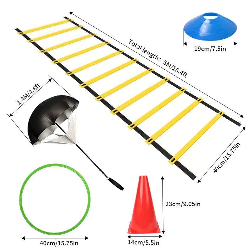 1Set Agility Ladders Nylon Straps for Speed Training and Sports Flexibility Agility Football Training Energy Ladder Equipment