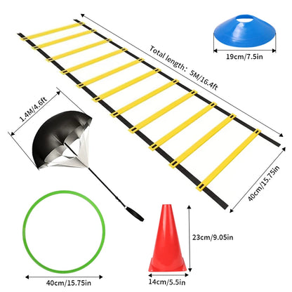 1Set Agility Ladders Nylon Straps for Speed Training and Sports Flexibility Agility Football Training Energy Ladder Equipment
